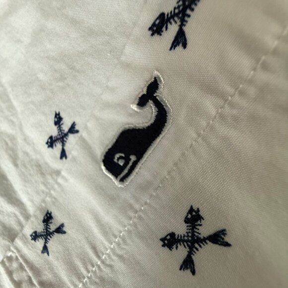 Vineyard Vines Small Youth Polo Fishing Print Size Boys White with Fish Design - Picture 5 of 7